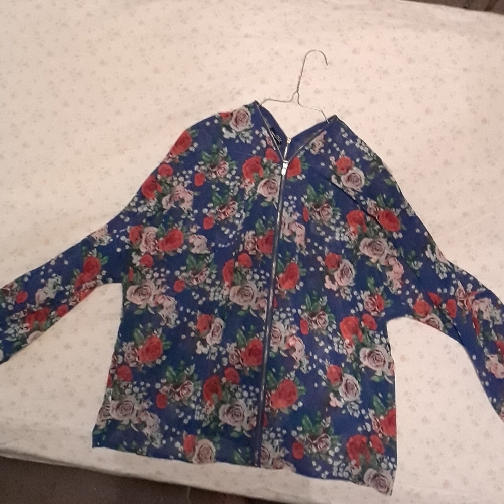 Sheer floral jacket